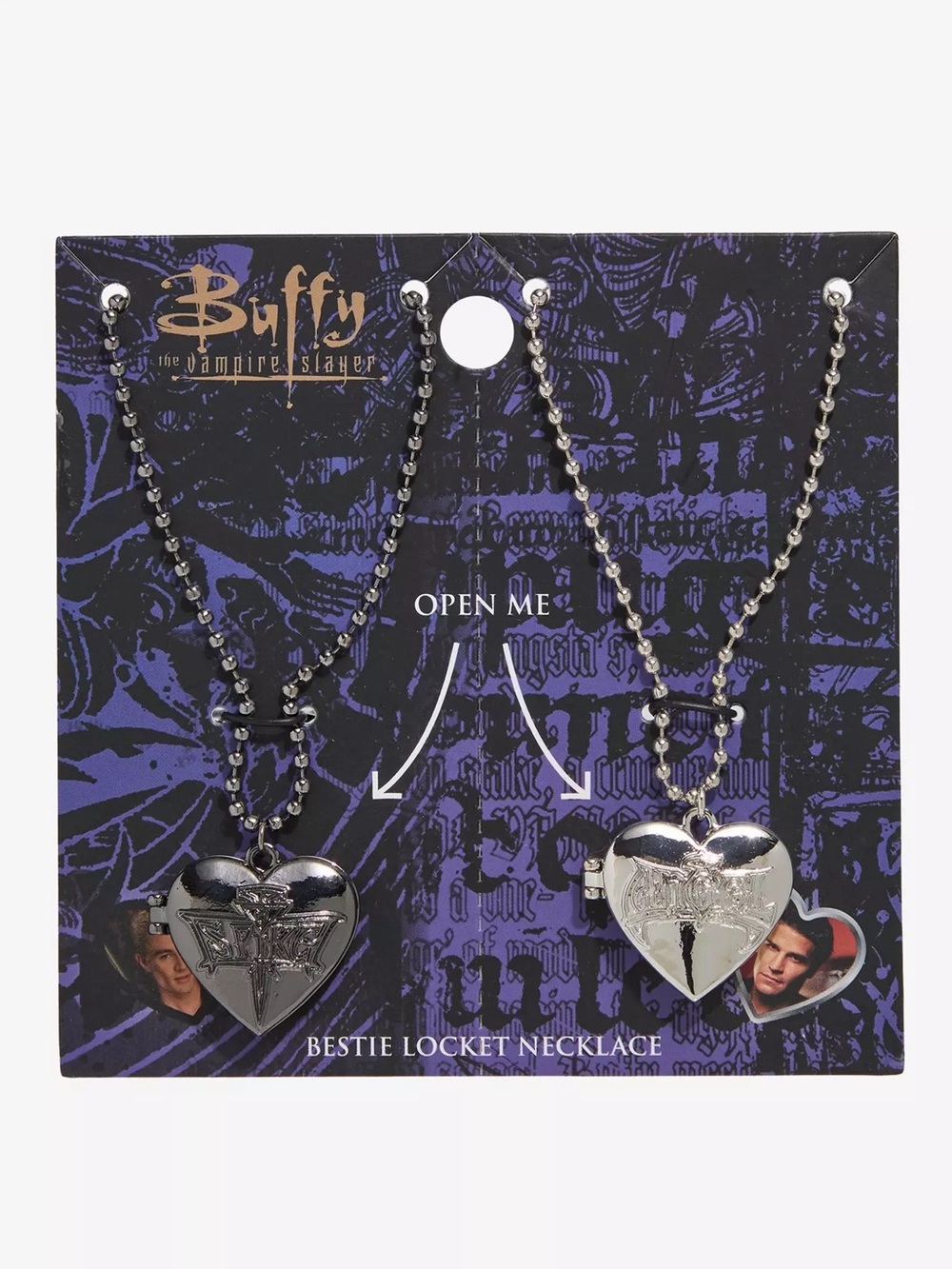 Buffy The Vampire Slayer Angel & Spike Locket Best Friend Necklace Set